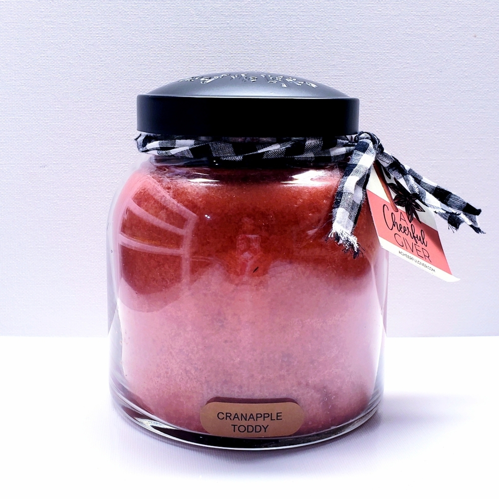 CRANAPPLE TODDY -A Cheerful Giver- Papa Jar Scented Candle, 34 oz